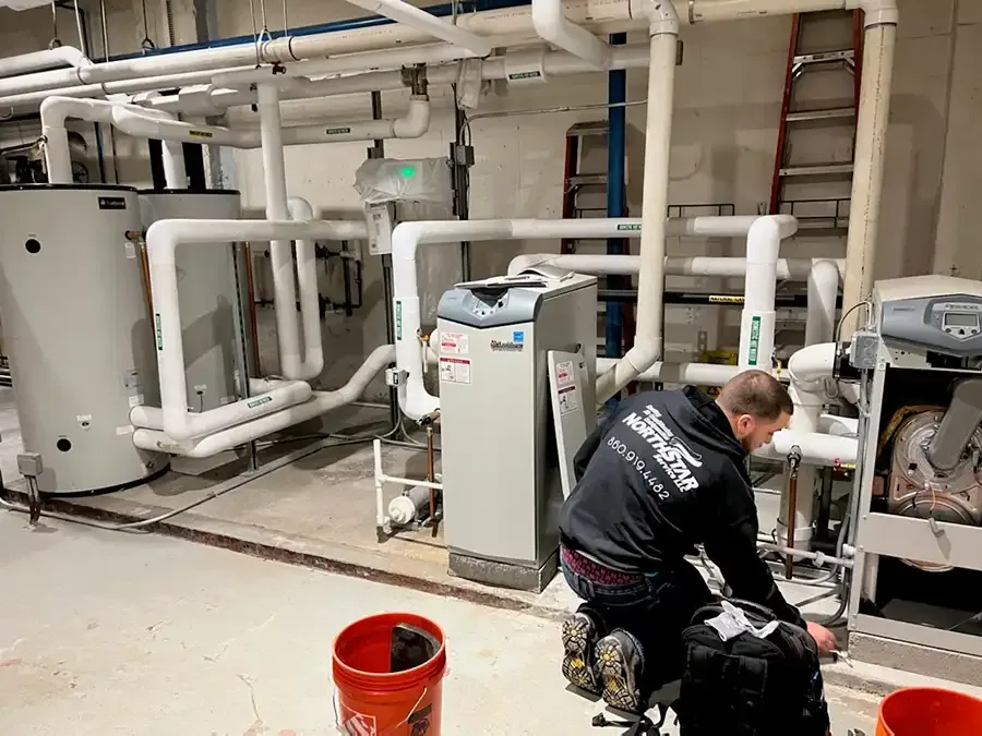 NorthStar technician servicing commercial equipment
